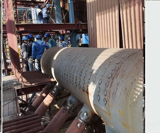 Boiler shell fabrication at works