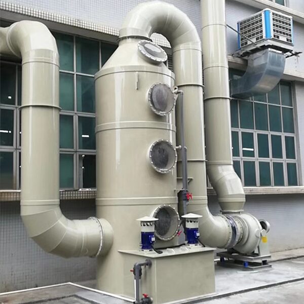 Wet scrubber for industrial pollution control